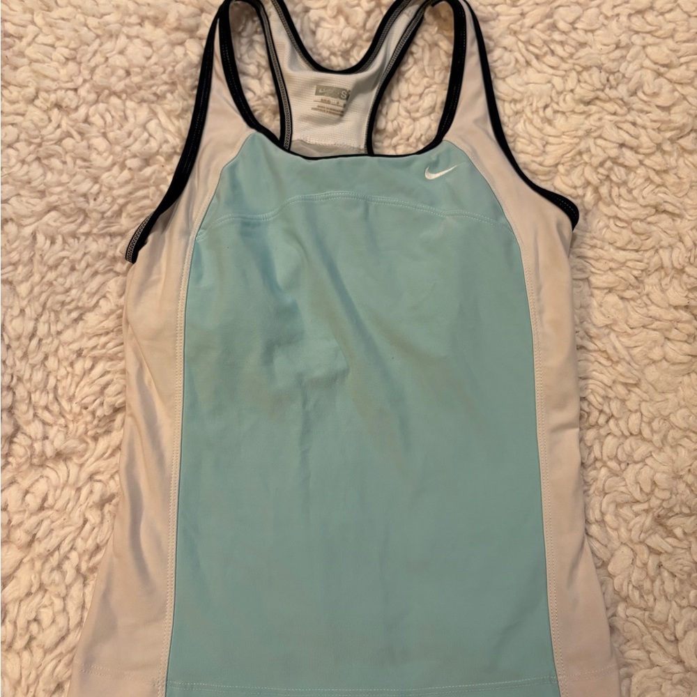 Women’s Small Blue & White Nike Workout Tank Top